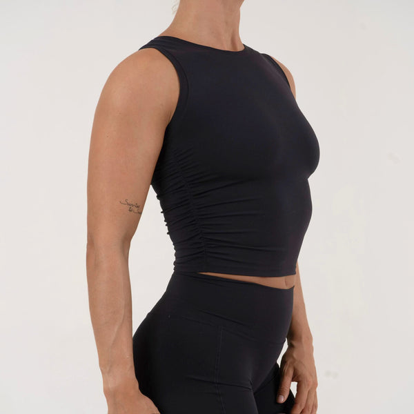 Opule Scrunch Top - Black