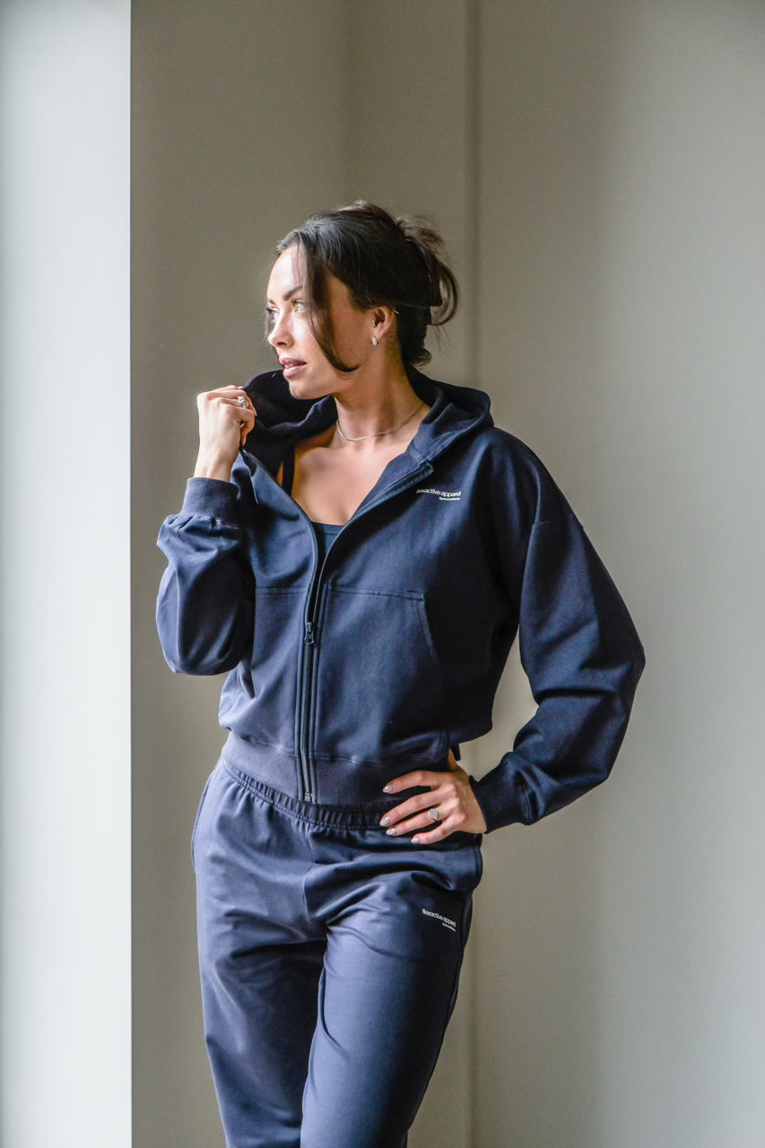 flexactive Zip Hoodie Navy – flexwear.no
