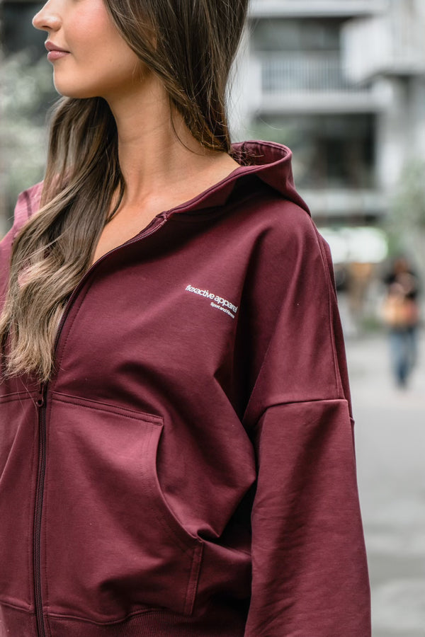 flexactive Zip Hoodie Berry Red
