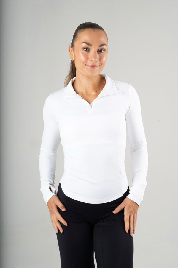 Shape Half Zip White
