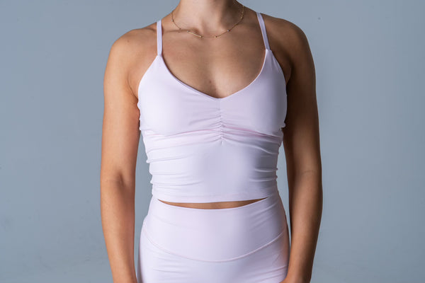 Opule Triangle Shape Top - Baby Pink