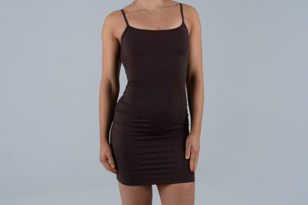 Shape Crop dress Espresso