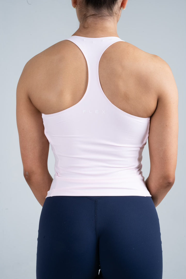 Racerback Top Long Baby Pink – flexwear.no