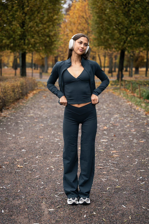 Wrap Straigth Leg Pants Forest