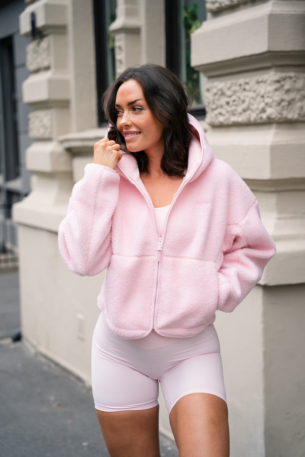 Pile Hood Jacket Pink