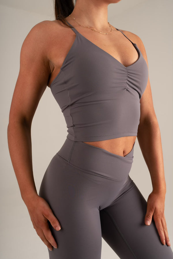 Triangle Shape Top Grey