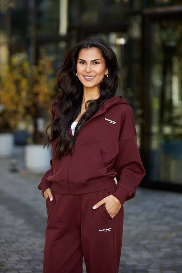 flexactive Zip Hoodie Berry Red