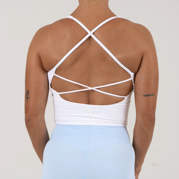 Opule Open Cross Top - White