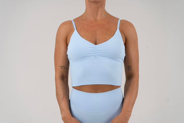 Opule Triangle Shape Top - Baby Blue