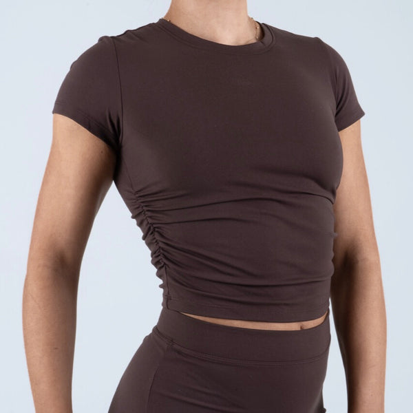 Opule Scrunch Tee - Espresso